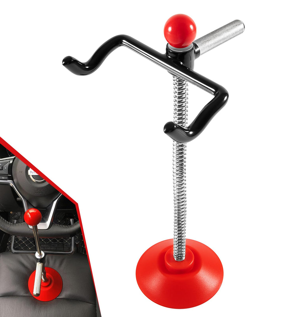 Camoo steering wheel holder stand front view shows universal compatibility for cars, trucks, and vans.