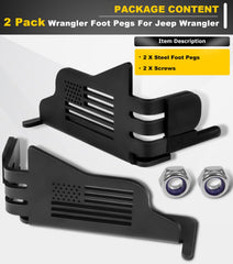 Camoo Wrangler foot pegs fit without drilling on stock hinge pins