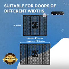 CAMPER MATTERS aluminium alloy RV door grille offers durable protection against wear and weather.