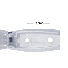 Camp'N RV door latch installed demonstrates quick, secure mounting on camper doors.