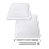 Camp'N universal 14in RV vent cover, front view, protects from rain and debris.