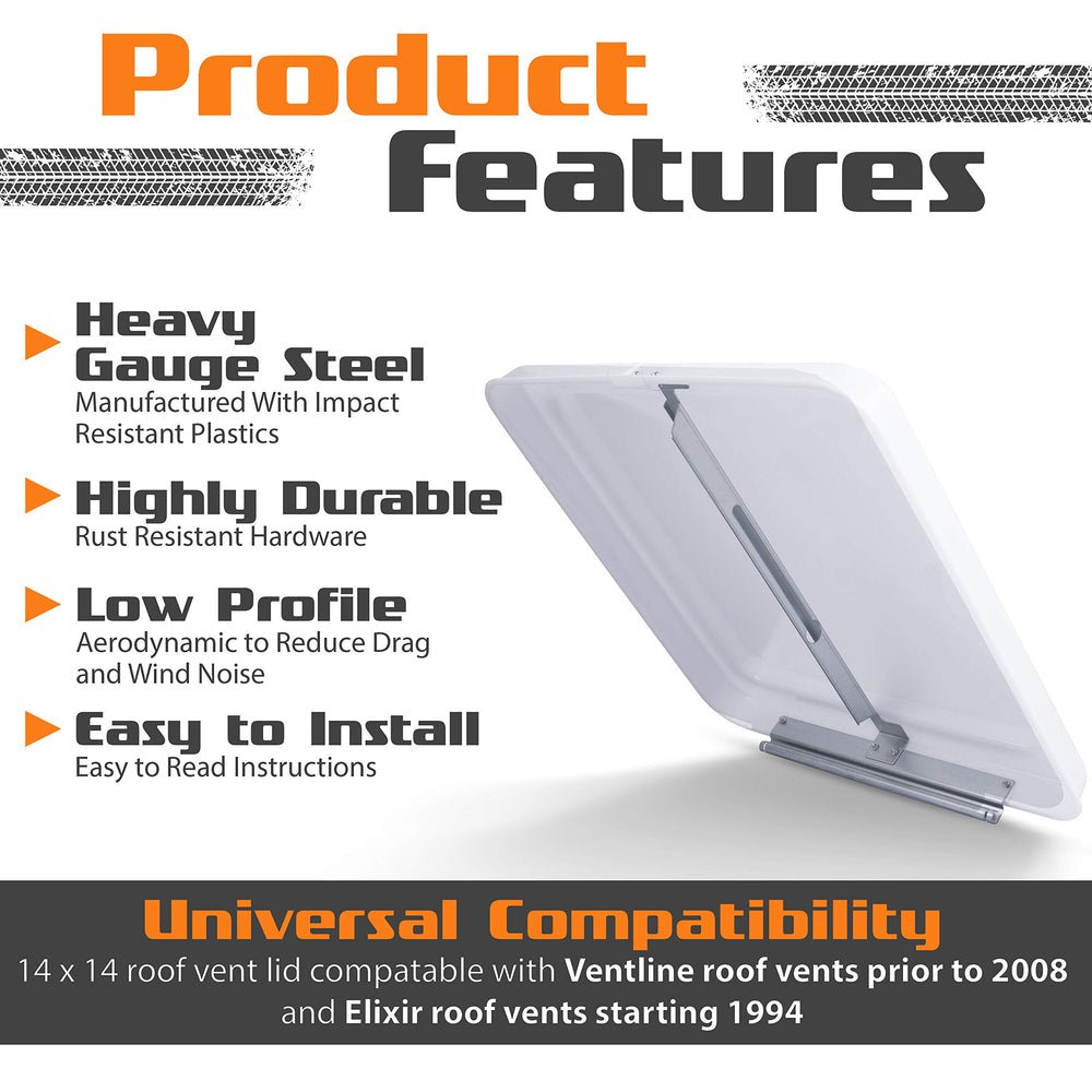 Camp'N vent cover close-up highlights impact-resistant plastic
