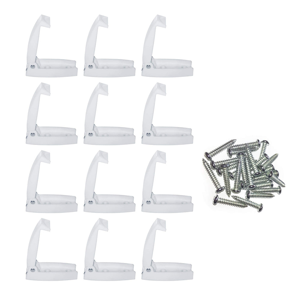 Camp'N White RV storage door latch 12-pack securing outdoor compartments and simplifying access.