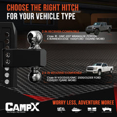 CAMPX red crystal design accents add style and visibility