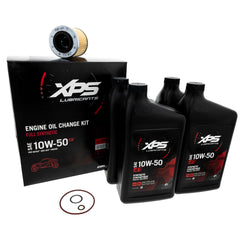 Can-Am 4T 10W-50 oil change kit for Rotax 900 ACE, all-in-one maintenance solution.