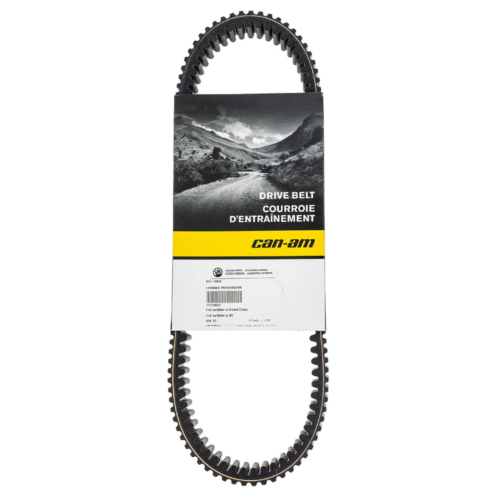 Can-Am OEM 100 PBO drive belt for Maverick X3 close up highlight heat resilience