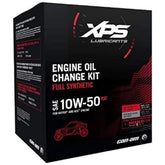 Can-Am OEM 4T 10W-50 oil change kit box view for Rotax 900 ACE, ready for service.
