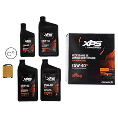 Can-Am XPS 4T 5W-40 oil bottle for Ryker, enabling clean, quick oil changes