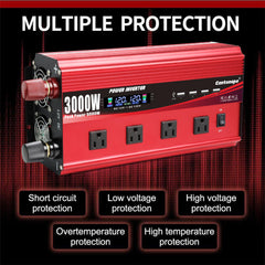 Cantonape 3000W inverter four USB ports for device charging.