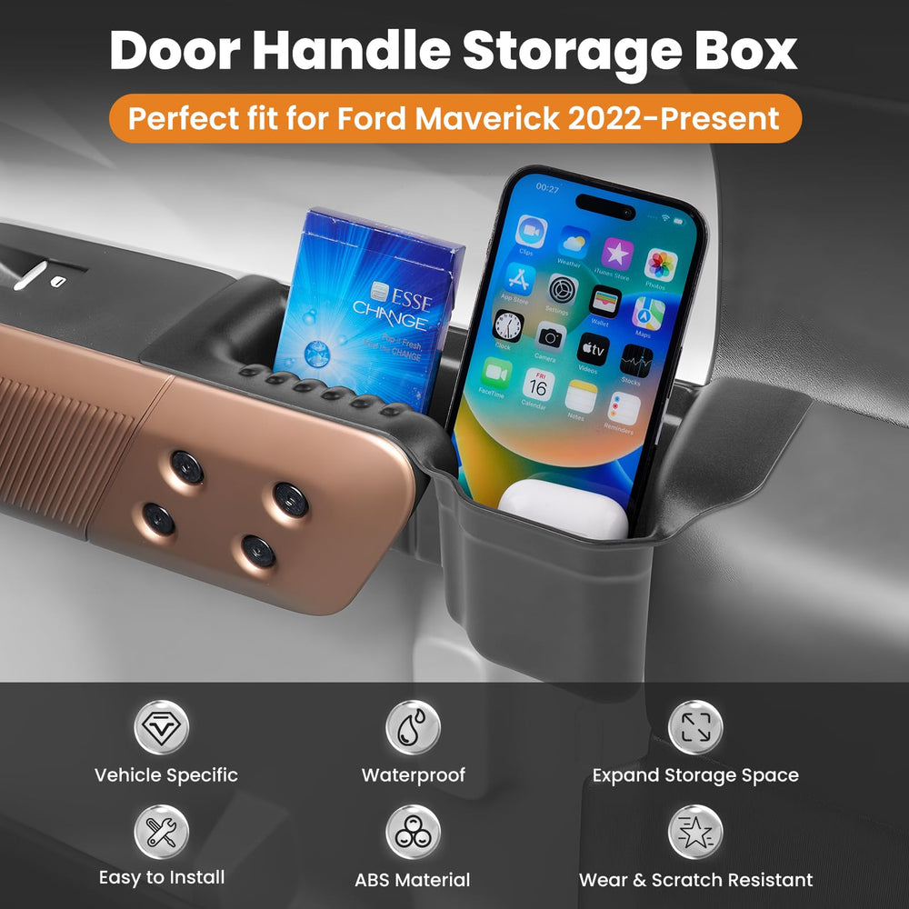 Canvcle Maverick rear door storage box keeps daily essentials organized.