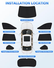 Canvcle Rav4 window shade kit is easy to install and remove for daily use.