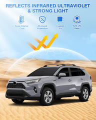 Canvcle Rav4 side window sun blocker reduces glare and enhances privacy during drives.