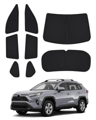 Canvcle Rav4 windshield sunshade blocks UV rays for a cooler cabin on the road.