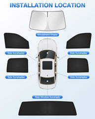 Canvcle sunshade installation takes two minutes with no tools.