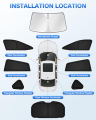 Canvcle sunshades for Subaru Crosstrek easy install demonstrate quick setup.
