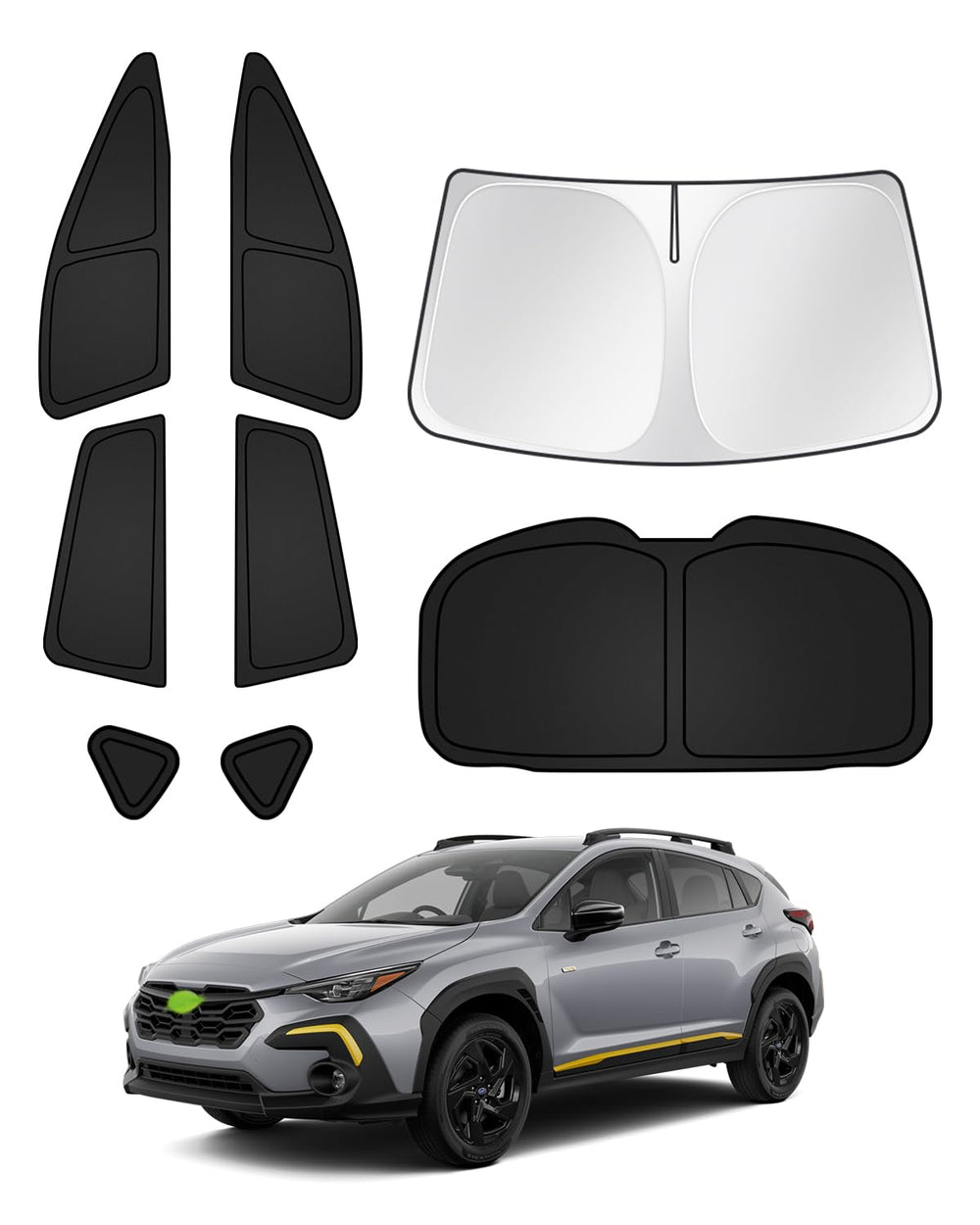 Canvcle sunshades for Subaru Crosstrek windshield shield reduces glare and heat for a cooler cabin.