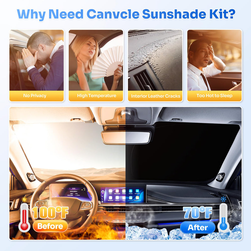 Canvcle Tesla Model Y rear window shade enhances privacy during trips