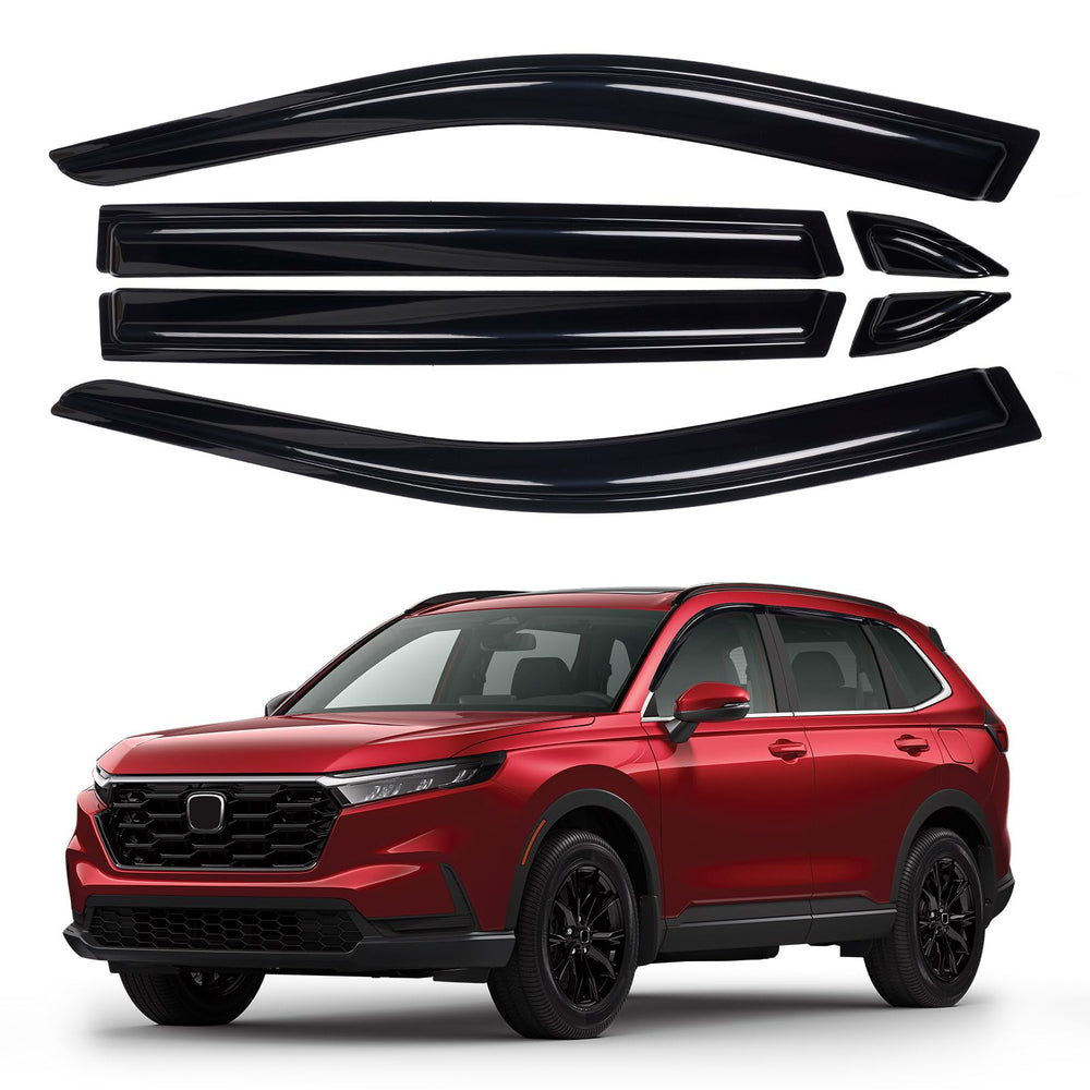 Canvcle window visors on Rav4 front doors offer rain protection with a factory-like fit.