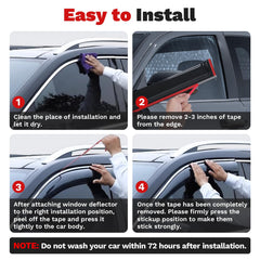 Canvcle vents maintain airflow with cracked windows while blocking rain.