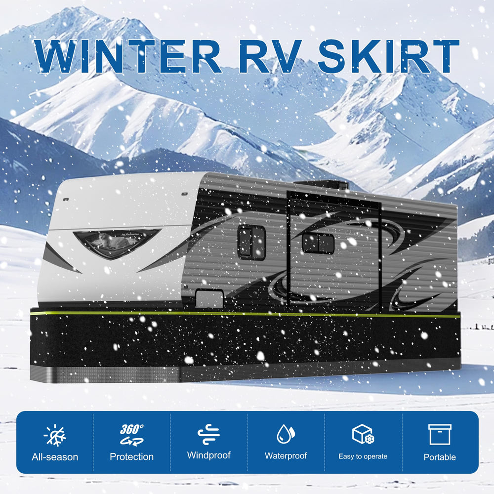 CANYIHB insulated skirting blocks wind to keep RV interior cozy
