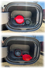 Cap & Shield tethered capless cover shown in use for quick access and clean look.