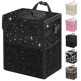 Capolo car trash can lid open for easy waste disposal on the go.