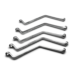 Capri Tools brake bleeder wrench with 45-degree offset for valve access