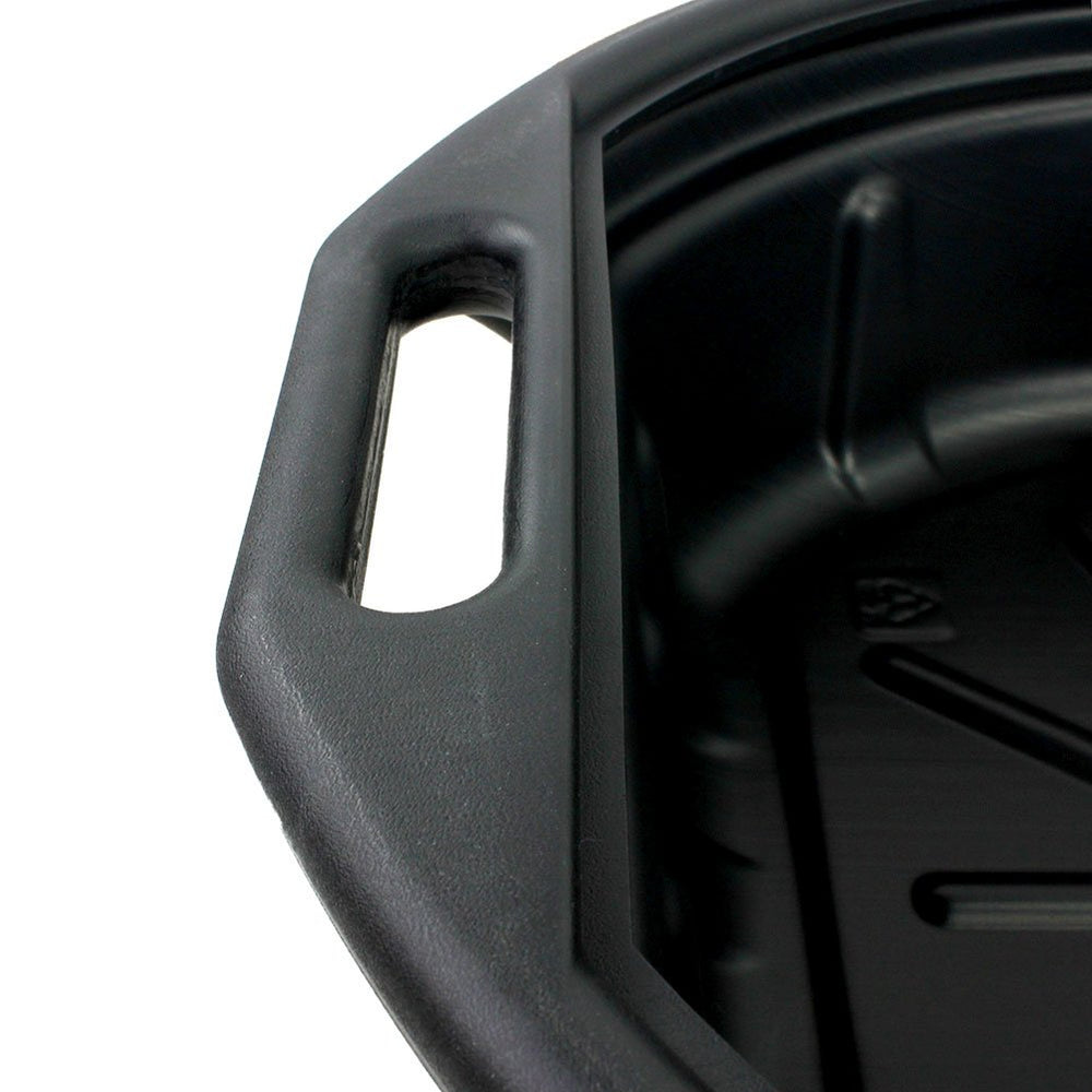 Capri Tools CP21024 large opening directs fluids into the pan for cleanup