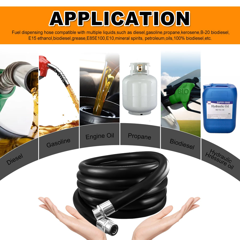 caqeg 1 inch NPT fuel hose flexible design for easy install.