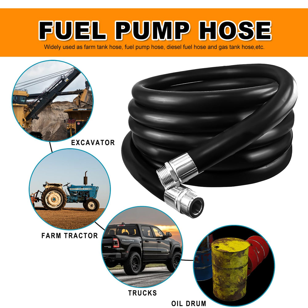 caqeg 1 inch NPT fuel hose wide operating temperature range.