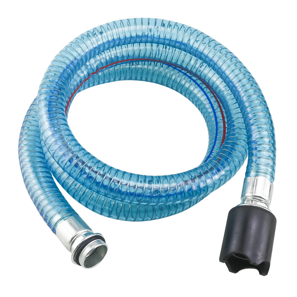 CAQEG 1 inch suction hose 6ft with filter end for debris protection during fuel transfer.