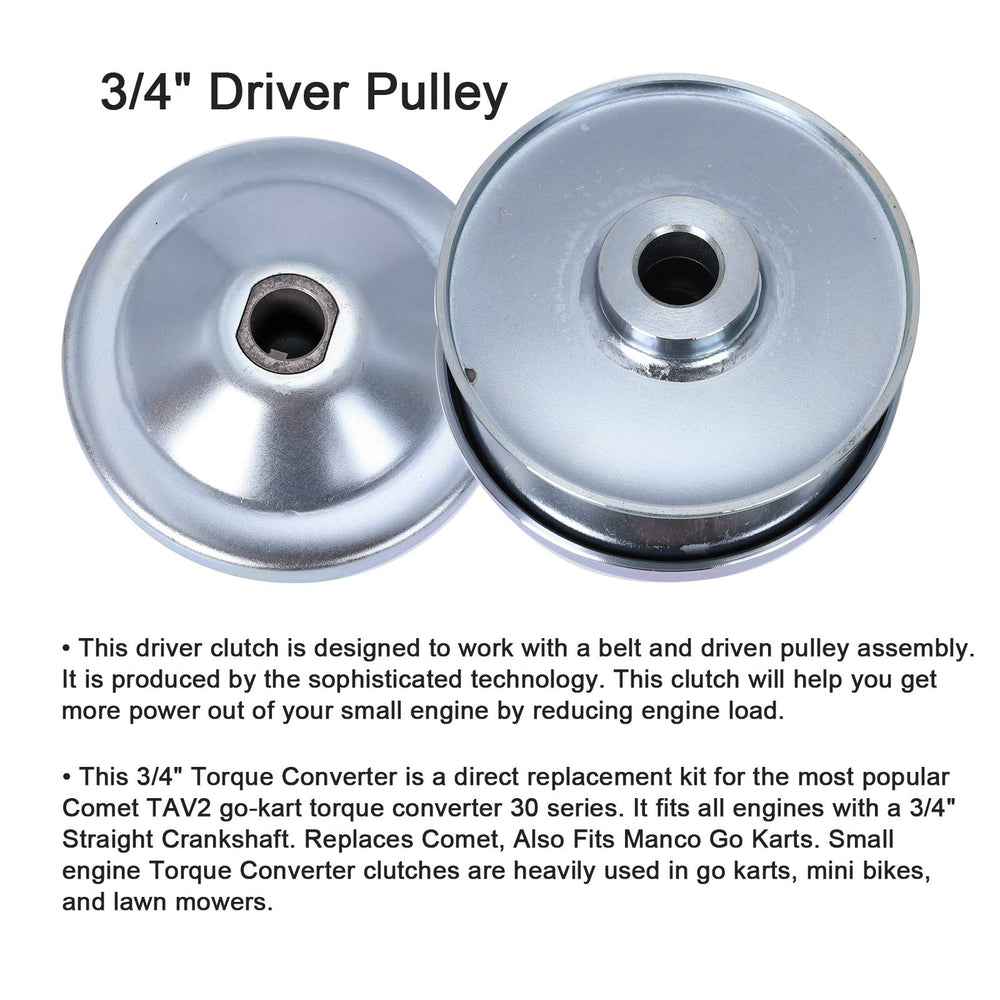 CAQEG assembly kit includes driver and driven clutches ready for quick installation.