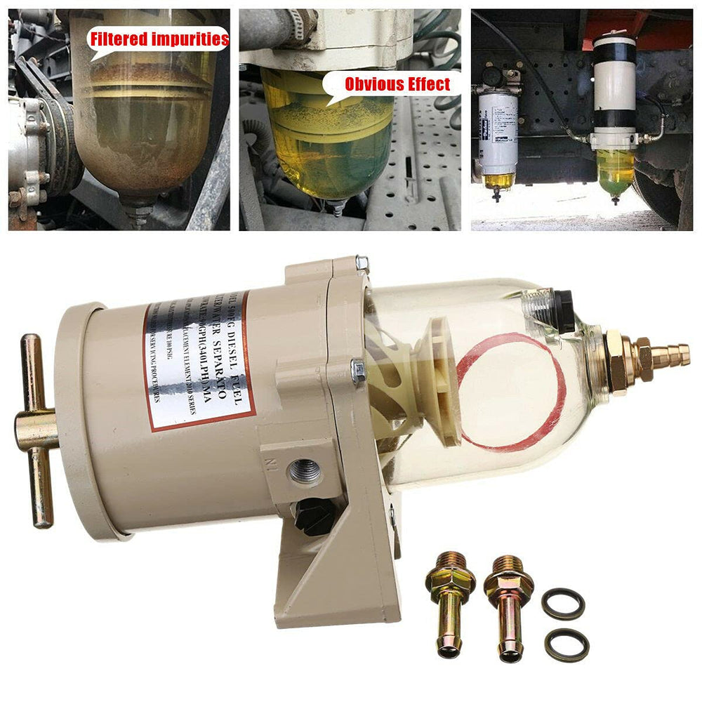 caqeg fuel water separator 500fg-500fh red ring feature ensures water detection in diesel.