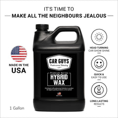 CAR GUYS Hybrid Wax high gloss finish delivers showroom-like reflections