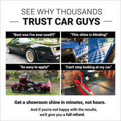 CAR GUYS Hybrid Wax safe on surfaces for paint, plastic and glass