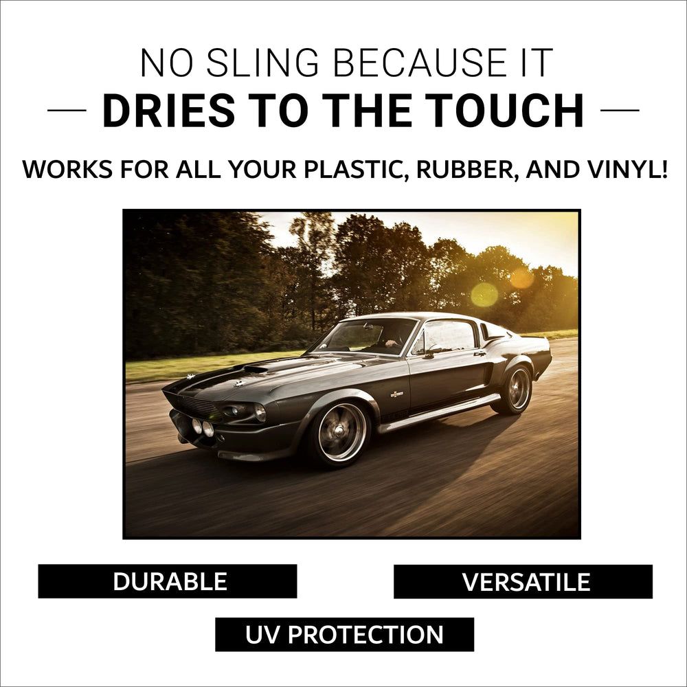 CAR GUYS Tire Shine Spray applicator pad in use for precise coverage