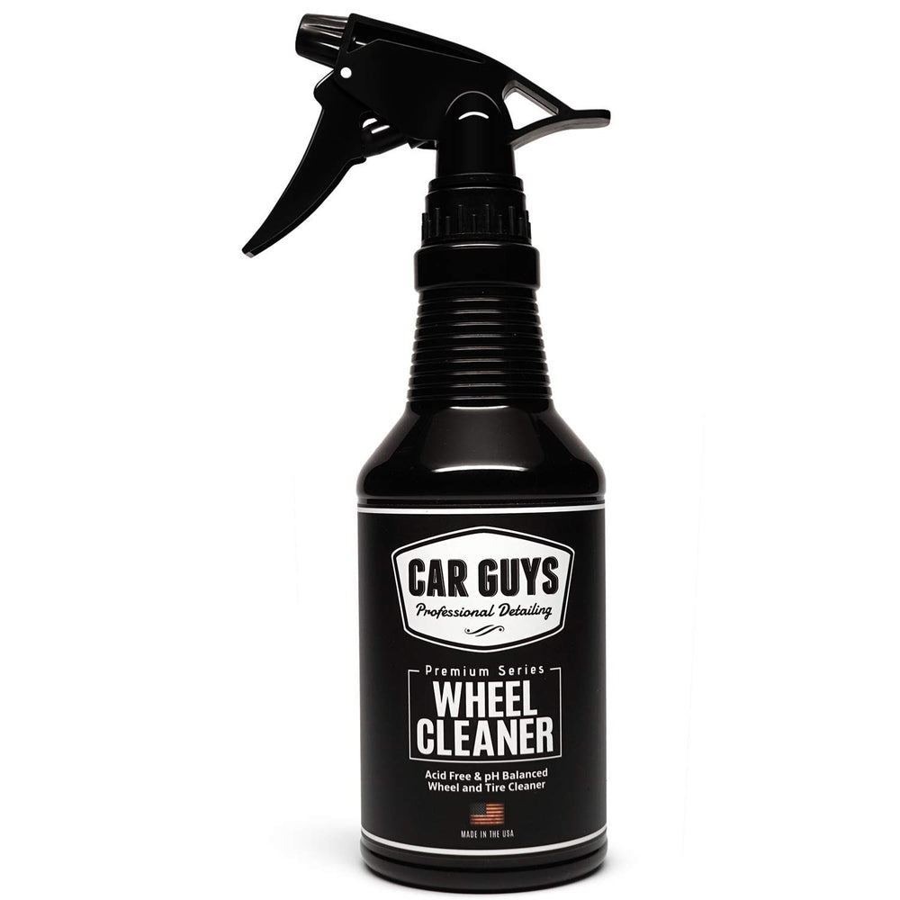 CAR GUYS Wheel Cleaner bottle closeup showing ready-to-spray gel for wheels