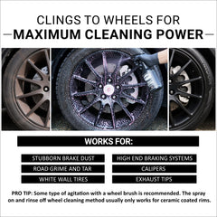 Calipers, rotors, and exhaust tips shine after CAR GUYS Wheel Cleaner