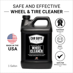 Dirty wheel before cleaning with CAR GUYS Wheel Cleaner
