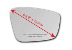 CAR MIRROR BAZAR Beetle RH glass for 2012-2019, reliable replacement with adhesive compatibility.