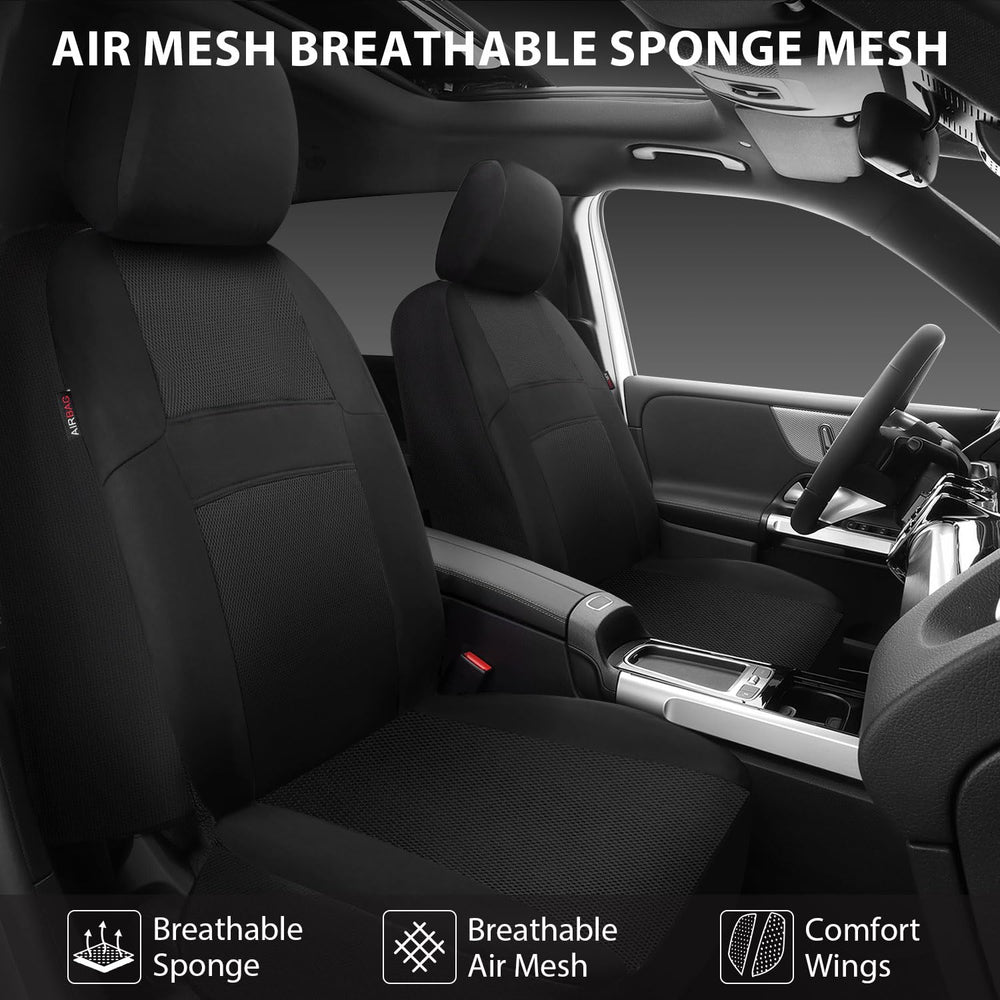 CAR PASS 3D Air Mesh Front Seat Cover close-up material detail.