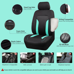 CAR PASS 3D Air Mesh seat cover front right improves airflow and easy cleaning