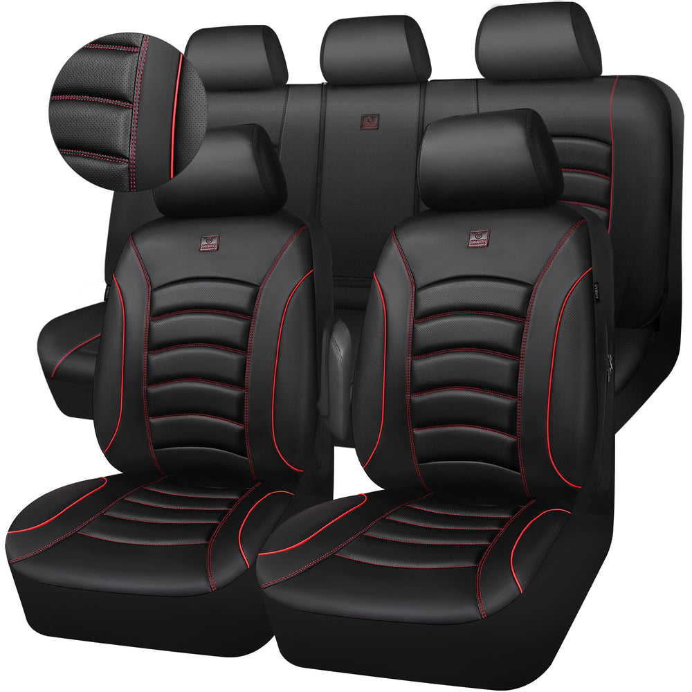 CAR PASS 3D Foam PU Leather seat cover full set protects and refreshes your car interior