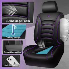CAR PASS 3D Foam Seat Cover side profile highlights the non-slip backing.