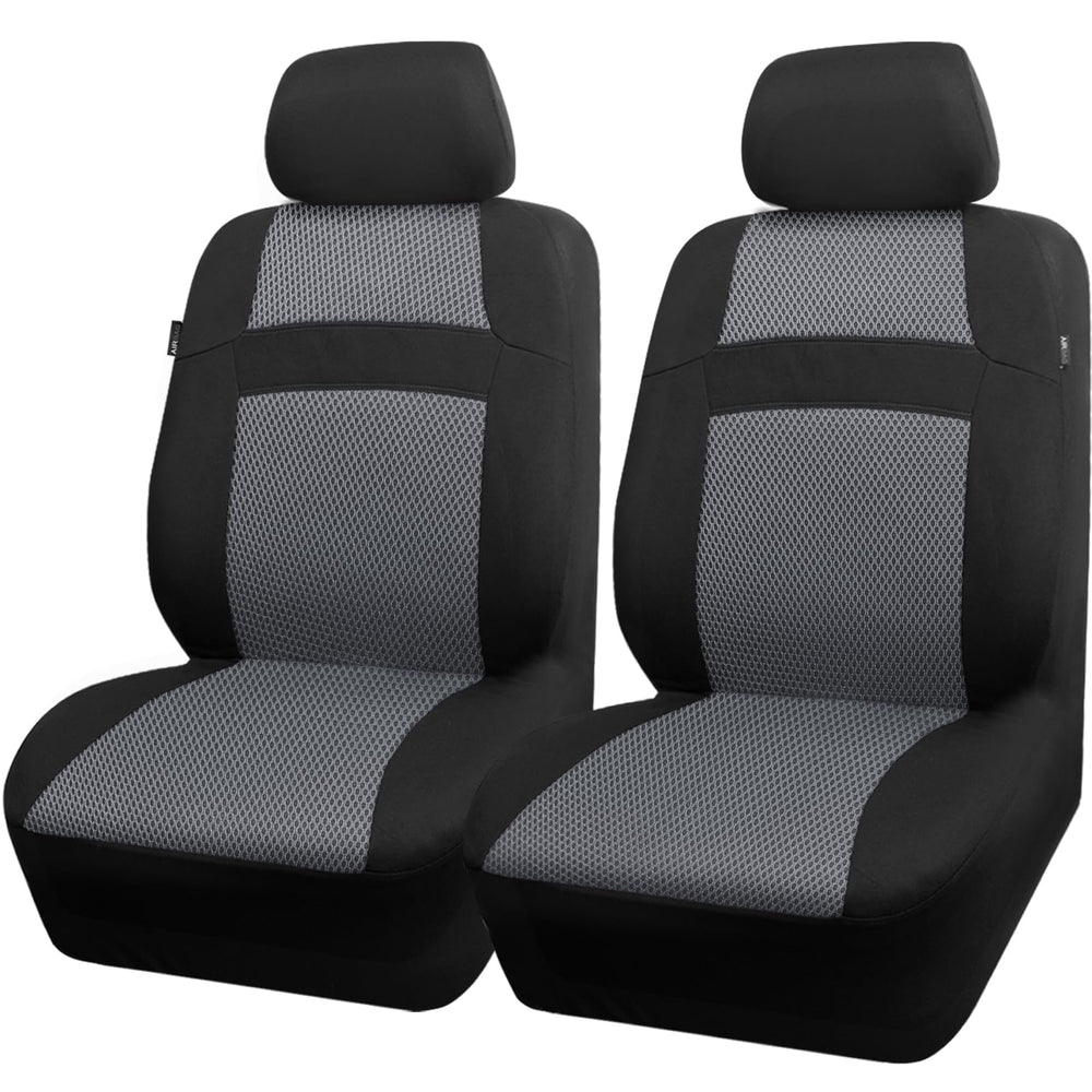 CAR PASS air mesh front seat cover offers breathable comfort and a bold look.
