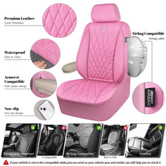 CAR PASS airbag-compatible front seat cover maintains safety while upgrading interior.