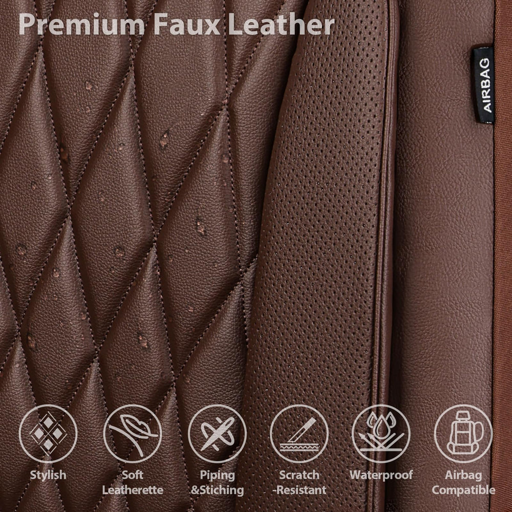 CAR PASS airbag compatible front seat cover maintains safety while upgrading interior style.