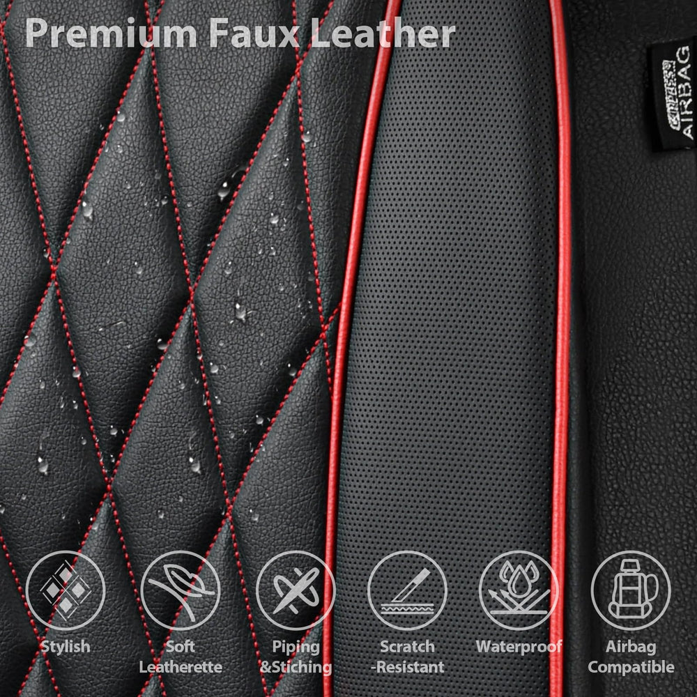 CAR PASS airbag-compatible front seat cover maintains safe airbag openings