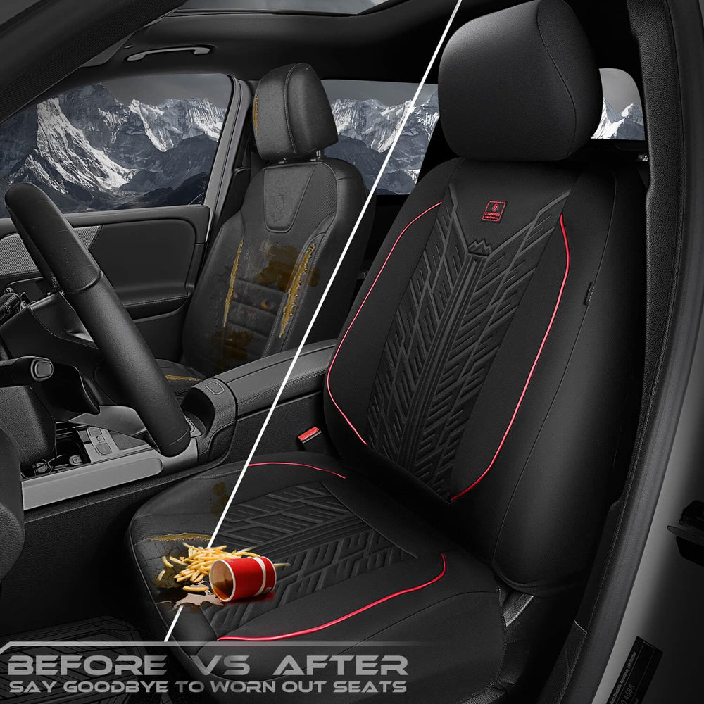 CAR PASS airbag-compatible seat cover supports safe deployment in collisions.