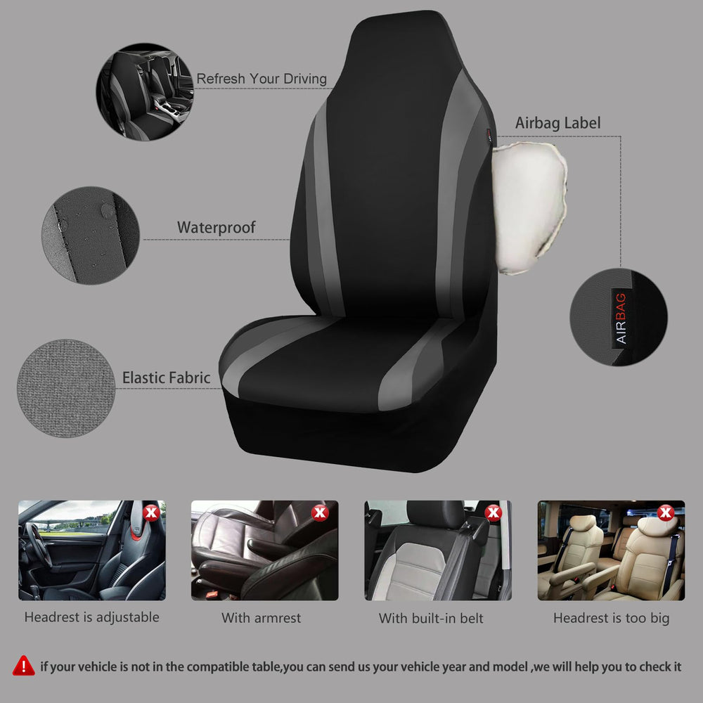 CAR PASS airbag compatible seat cover maintains safety features in compatible cars